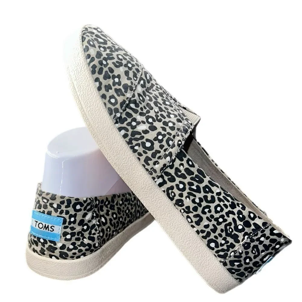 Toms Slip-On Woven Avalon Sneakers - Tan/Leopard (7)